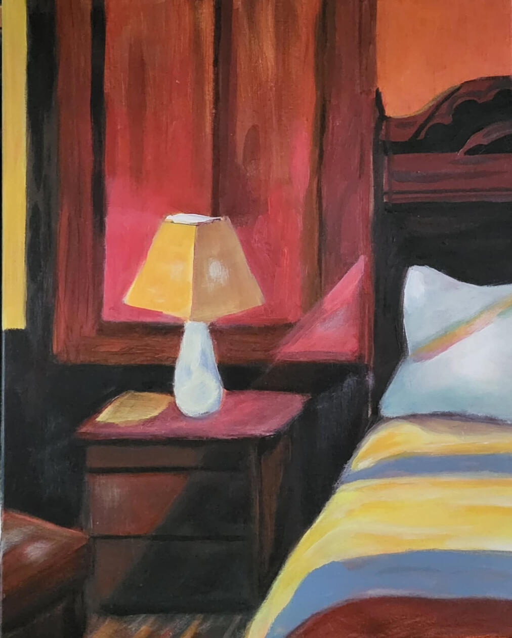 bedroom. 16&quot;x20&quot; acrylic on canvas $175